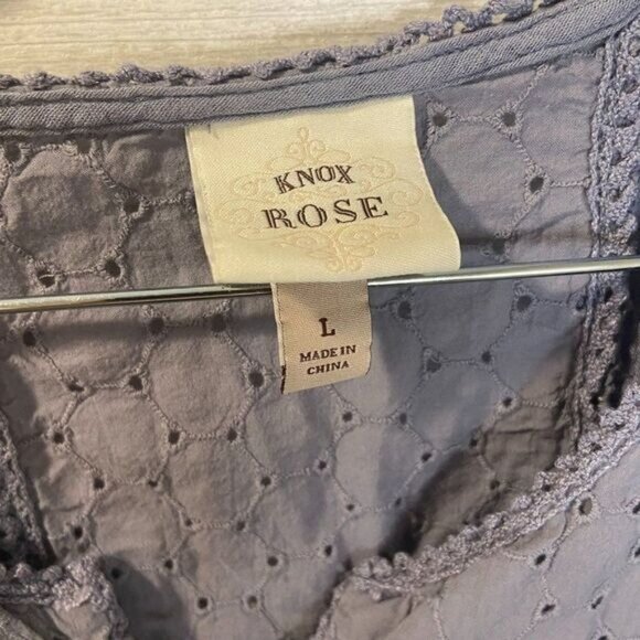 Knox Rose Women's V neck Flutter Short Sleeve Pintuck Blouse - Picture 5 of 7